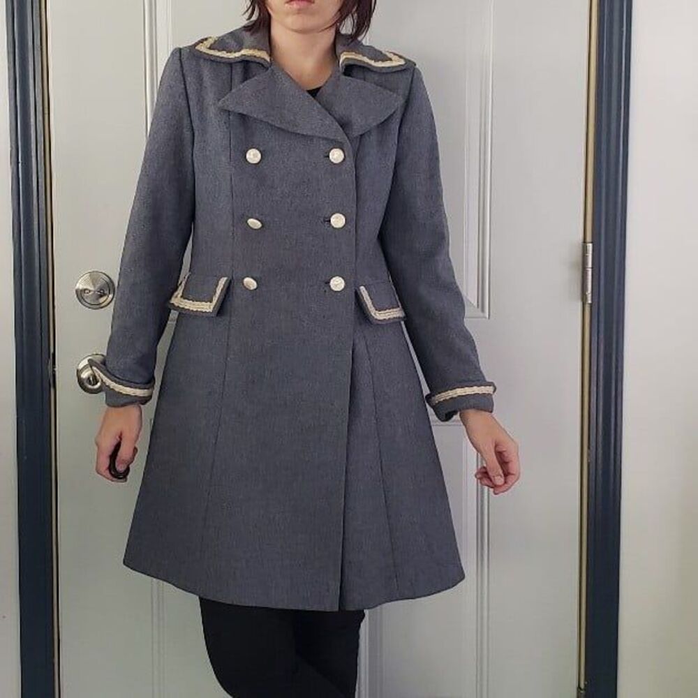 60s Nautical Inspired Wool Peacoat